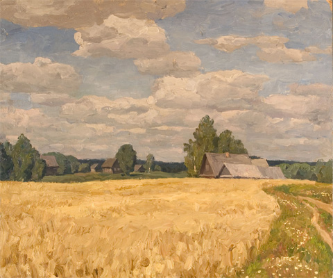 Fields in the Village by Nikita Fedosov