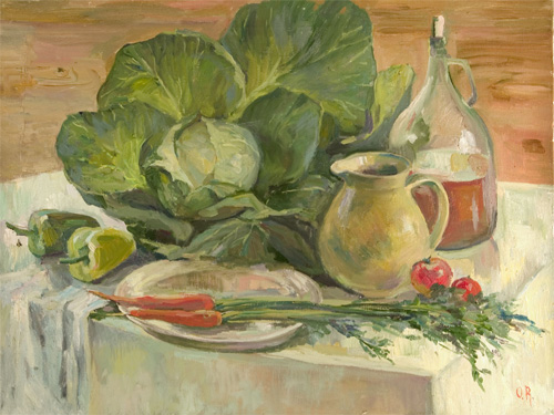 Still Life With Fresh Vegetables by Olga Belakovskaya