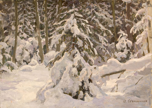 Winter in the Forest by Olga G. Svetlechnaya