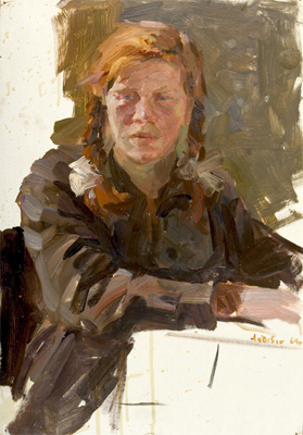 Girl with Red Hair by Olga Ludevig