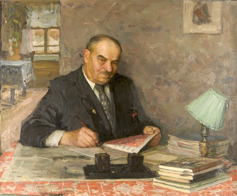 Portrait of V.F. Lubimeva (an honorable teacher..) by Olga Ludevig