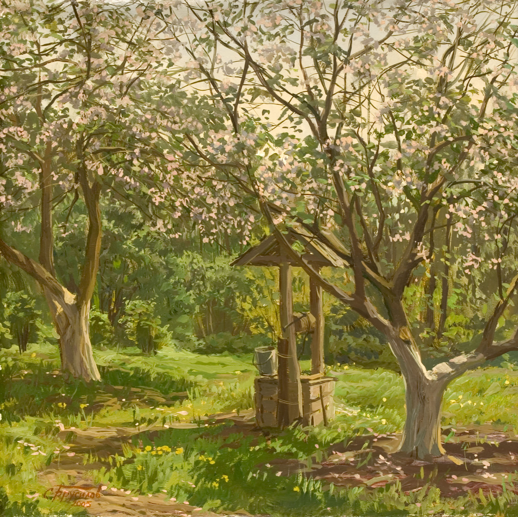 Well in the Garden by Stanislav Brusilov